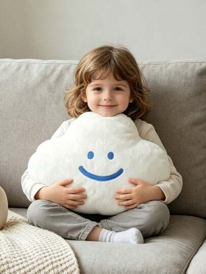 Gối nhung trắng mềm mại hình đám mây, kích thước 45cm/17.72in, thích hợp trang trí nhà cửa, xe hơi, phòng khách, phòng ngủ, phòng trẻ em, là món quà sinh nhật lý tưởng cho bé gái.