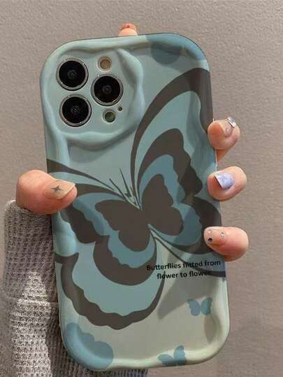 Ốp lưng điện thoại TPU màu kem chống sốc, in hình bướm và khẩu hiệu truyền cảm hứng, kiểu dáng dễ thương dành cho nữ, phù hợp với 17 Pro Max/17/16/15 Pro Max/15 Plus/15 Pro/15/14 Pro Max/14 Plus/14 Pro/14/13 Pro Max/Pro Max/12 Pro Max/12 Pro/12/11 Pro Max/11. Món quà Giáng sinh, Năm mới, Lễ Phục sinh hoàn hảo cho gia đình và bạn bè, lựa chọn Giáng sinh tuyệt vời nhất.