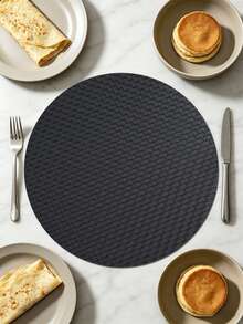 1/120pcs Round PU Leather Placemats, Waterproof & Oil-Resistant Decorative Mats, Washable Tableware Pads, Non-Slip & Odorless Protective Mats, Suitable For Restaurants, Cafes, Homestays, Perfect For Holidays, Parties, Gatherings, Birthdays, Weddings, Dinner Parties - Multicolor - View 10