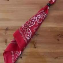 1件嘻哈风格拉法帽头带，街头时尚腰链/裤链配饰 - 紅色 - 查看 1