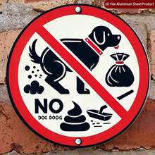 1pc Vintage Pet Waste Warning Sign - Made Of Thickened Material "No Pets Allowed/No Littering" Sign, Suitable For Home, Garage, Cafe And Other Scenes, Wall-Mounted Decor, 2D Flat Design - A - View 4