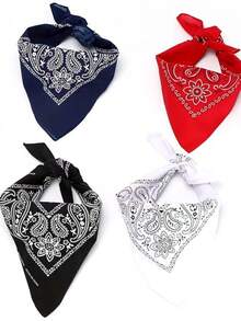 Premium Printed Bandana Scarf - Classic Style And Total Versatility - Black - View 5