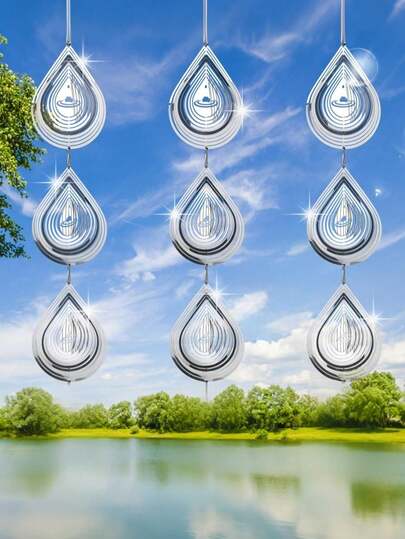 1 Set Outdoor Bird Repeller, Reflective Owl Windmill, 3D Stainless Steel Bird Deterrent Device To Scare Away & Pigeons, Outdoor Hanging Bird Reflector Suitable For Yard, Roof, Garden, Can Drive Pigeons Away From Your House, Yard, Orchard, Also Can Be Used As Home Decor, Wind Chime Decoration