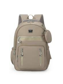 Myco Mochila de Nylon com Vários Compartimentos, Mochila Escolar Leve com Vários Bolsos, Bolsa de Viagem de Grande Capacidade, Mochila Diária Conveniente para Deslocamento, Mochila Multifuncional Adequada para Estudantes, Ensino Médio/Fundamental, Viagens de Negócios, Turismo, Deslocamento Diário, Esportes ao Ar Livre, Presente de Férias e Aniversário, Bolsas para Viagem, Bolsas de Viagem, Camping, Essencial de Férias - Multicolorido - Visão 12