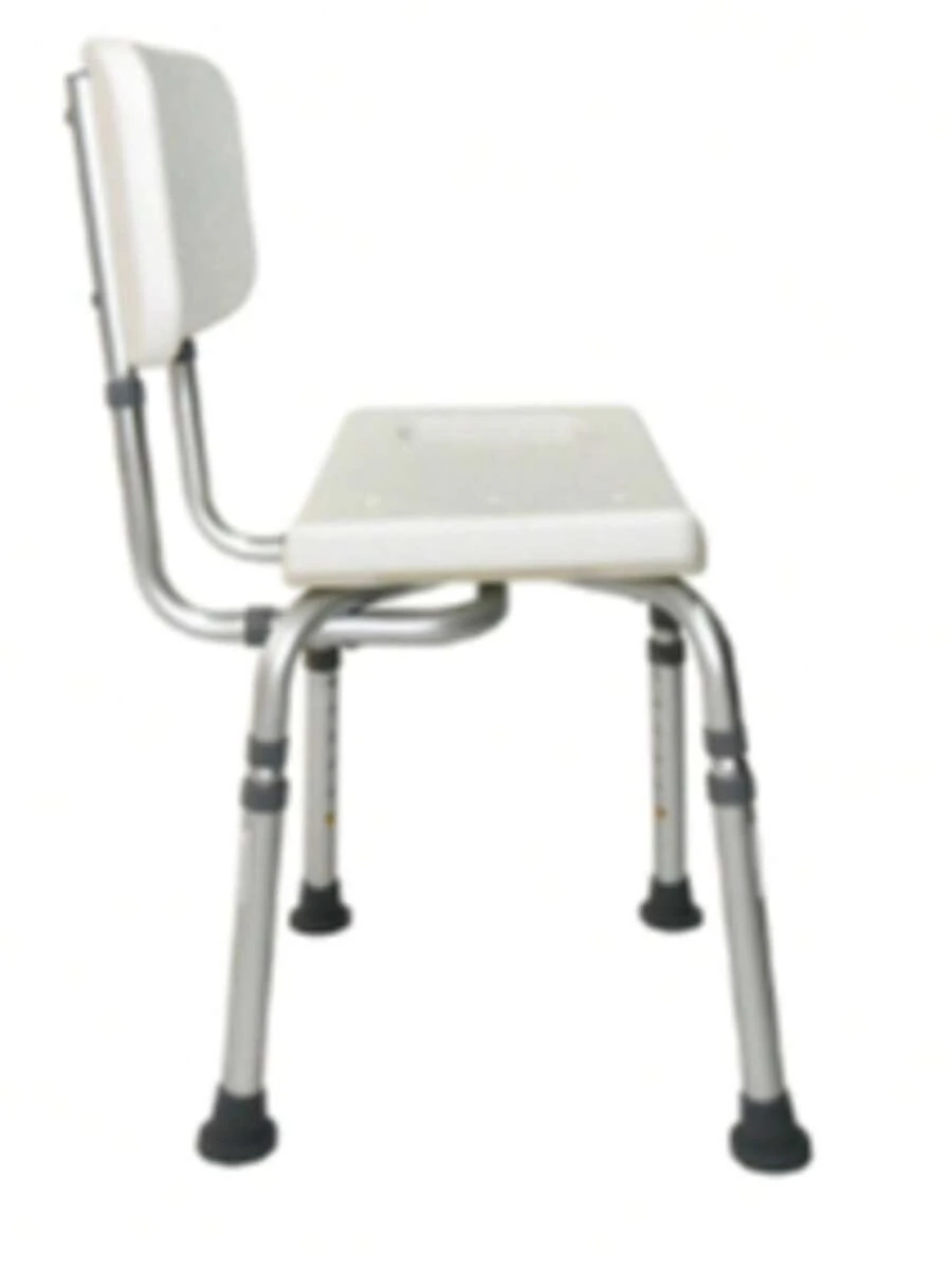 Silla para Ducha con Respaldosin brazos para Drenado Rápido con Regatones - A - Ver 1