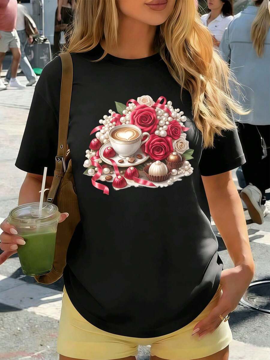 Women T-Shirts - Black - View 1