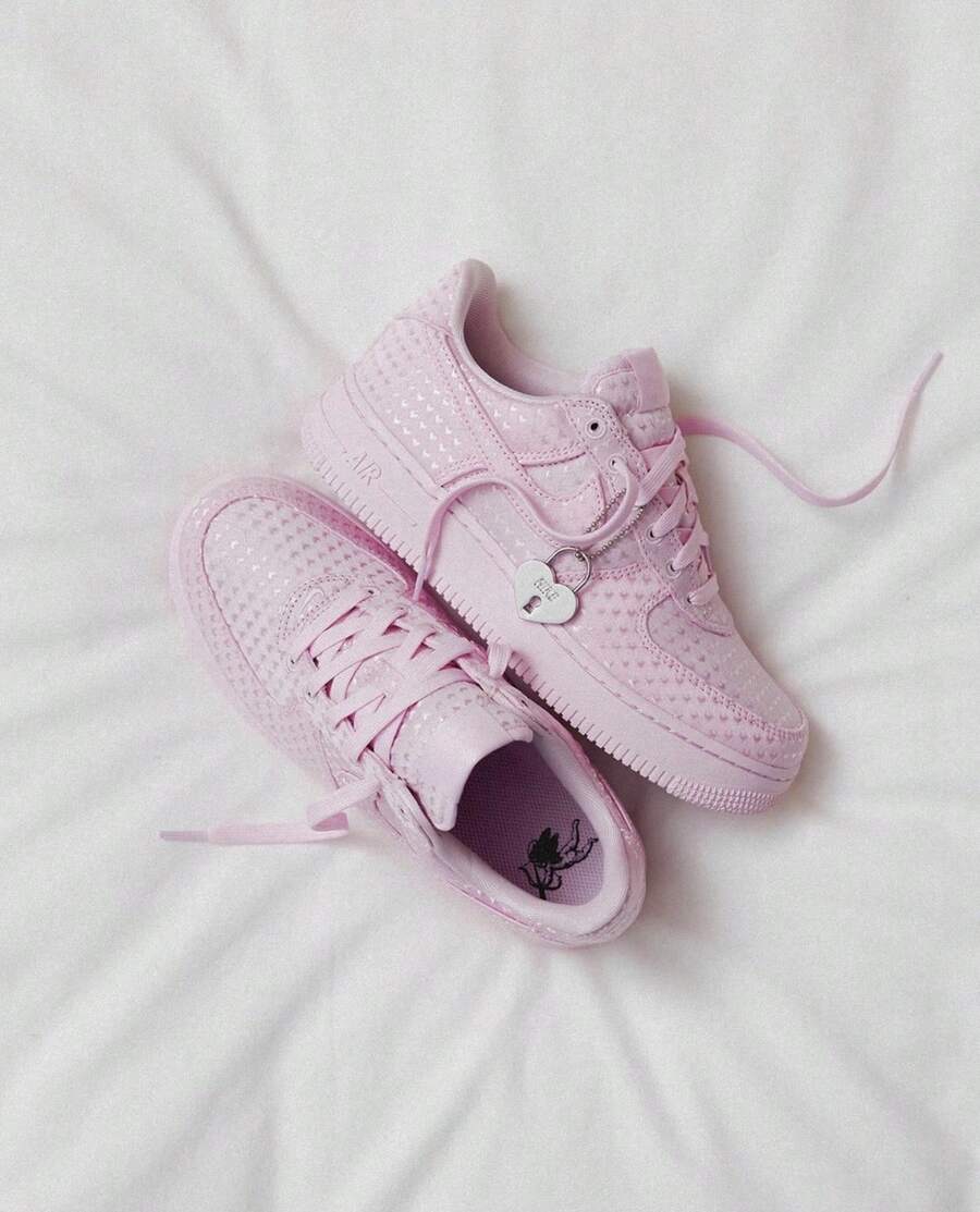 Nike Air Force 1 Low '07 Women's IQ9965-601 Valentine's Day Gift Date Gift Comfort Cushioned Leather | Classic, Comfortable - 粉色 - 查看 1