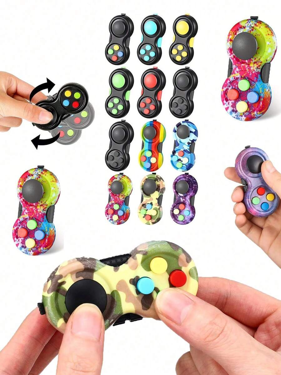 1pc Classic Fingertip Pressure Plate Controller, Fidget Controller Pad,Portable Relaxation Tool,Fashion Stress Relief Handle, Fingertip Click Game Handheld Sensory Board Set,For Relieving Stress, Novelty Gift For Friends Ideal Party,Christmas Gift