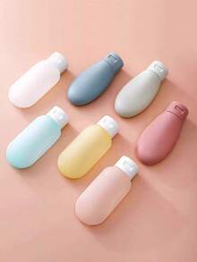 Mekupeu 7 Pack Portable Small Travel Squeeze Kit Reusable Cosmetic Container Lotion Pump Spray Flip Cap Bottle Jar Cream Bottles Travel Separate Bottles - One Size - View 4