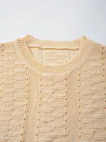 Áo vest nam Andreilee phong cách đường phố Mỹ mới Xuân/Hè, áo len dệt kim khoét lỗ, áo vest cổ tròn không tay, áo kiểu thường ngày thành thị. - Màu be - Xem 5