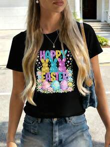 Dam-T-shirts - Svart - Visa 2