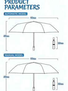 97cm Diameter Cute Yellow Umbrella, Foldable & Dual-Use For Sunny And Rainy Days, Suitable For Travel, Graduation & Holiday Gifts, Fashionable Aesthetic - Yellow Series - View 8