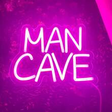 1pc Man Cave Smart Neon Sign – Acrylic Board With Light Strip, Warm White Glow, USB Powered – Perfect For Bedroom Wall Decor, Beauty Bar, Game Room, Birthday Party – Ideal Gift For Men, Teens, Gamers – Great For Home Bar, Garage, Office, Dorm Decoration - Multicolor - View 8