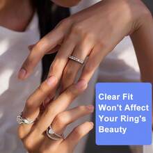 KLONKEE 8pcs/16pcs/24pcs Silicone Ring Sizer, Invisible Ring Size Adjuster, Fits All Rings, Great For Weddings, Jewelry Accessories For Men And Women - Transparent Ring Pad - View 9
