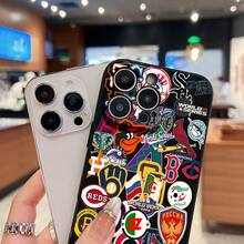 Funda para móvil con logo de equipos de béisbol, compatible con Samsung, Apple, VIVO, OPPO, ,  y Honor. Fabricada en TPU, ofrece protección contra golpes y caídas. Un regalo ideal para amigos y familiares. - Negro - Ver 4