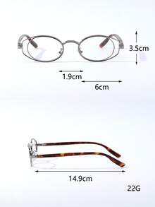 1 Pair Women's Cat Eye Metal Frame Personalized Street Style High Quality Fashion Glasses - Clear - View 7