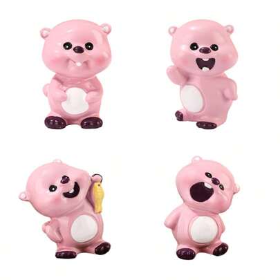 1 chiếc tượng hải ly Rubi 3D bằng nhựa hình dáng ngẫu nhiên, kiểu hoạt hình dễ thương, quà tặng cho bạn bè và người yêu.