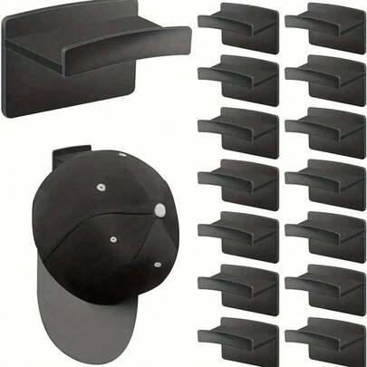 12 Adhesive Hat Hooks For Walls, Minimalist Hat Rack Design, No Drilling Required, Strong Adsorption For Hats.