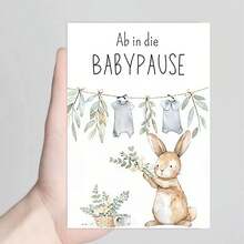 Tarjeta de protección de maternidad con sobre - Exquisita tarjeta de felicitación por el nuevo bebé | Tema "Permiso de maternidad" | Tarjeta de regalo pensativa, tarjeta de despedida prenatal | Bendiciones para las madres embarazadas en el permiso de maternidad, el parto, la fiesta del bebé - A - Ver 2