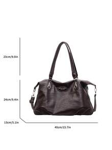 1 pieza Bolso de mano de gran capacidad con estilo minimalista retro para estudiantes/trabajo/viajes - Multicolor - Ver 15