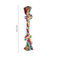 1PC Multi-Color Pet Dog Chew Rope Toy, With TPR Raised Bone Knot Toy, Durable Rope Knot Grinding And Cleaning Toy, Interactive Chew Resistant Toy For Small And Medium-Sized Dogs, Cute Cartoon Style, Perfect For Small Dog Teething, Boredom Relief - Multicolor - View 11