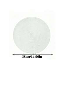 1/2/4/6pcs PP Placemats, Waterproof Non-Slip Dining Table Mats, Heat & Scratch Resistant Kitchen Tabletop Protectors, Reusable & Easy To Clean Everyday Home Decor Coasters - Silver - View 3