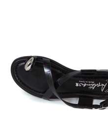 APLAUSO | SANDALIAS DE PIEL CON DETALLE METÁLICO Y PLANTA ACOLCHADA APLAUSO 5-RAISA NEGRO - SANDALIA - NEGRO - 5-RAISA - NEGRO - ✅ Entrega 24/72h a España (península) - Svart - Visa 5