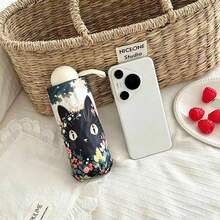 Fashionable Polka Dot Umbrella, 6 Ribs, Black Coating, UV Protection, Manual Folding Umbrella - 50% Off Cats - View 7