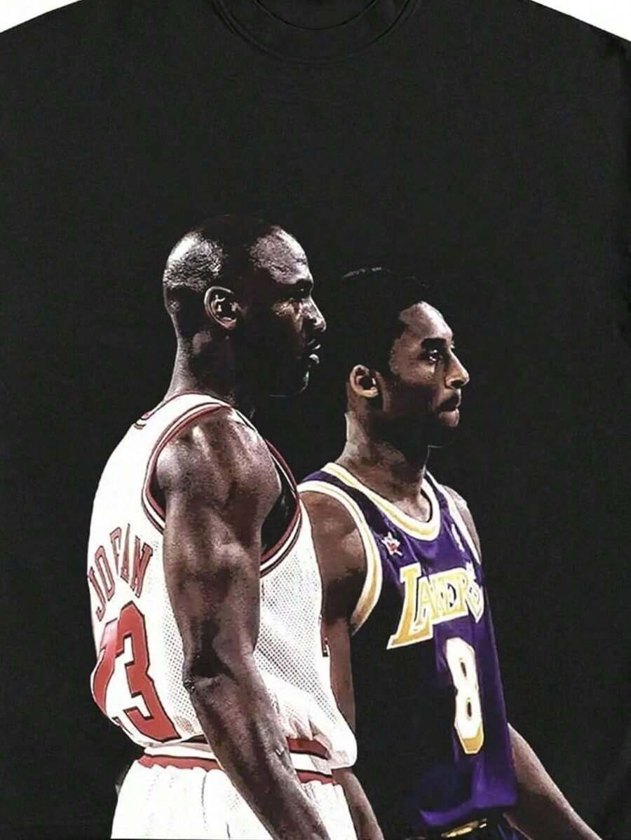 Official Basketball Graphic Tee Collection _ Kobe Iverson Rodman _ Premium Quality Heavyweight Shirt For Men Women - màu đen - Xem 1
