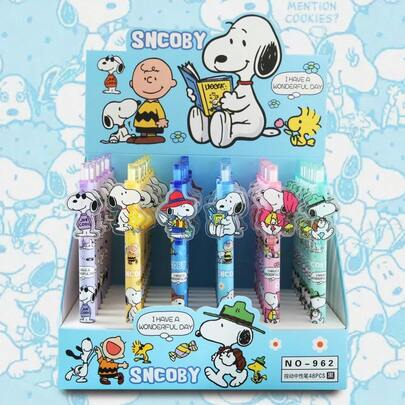 Bolígrafo retráctil multicolor de Snoopy, con tonos de color macaron y estampados de dibujos animados a todo color con diseño de colgante de acrílico, punta de escritura suave de 0,5 mm, agarre cómodo. Adecuado para trabajo, estudio y escritura diaria. Práctico y elegante como regalo de Navidad y regalo de papelería.