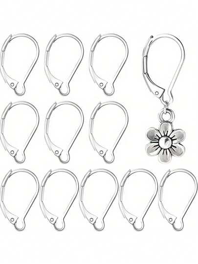 12 Lever-Style Ear Hooks, Stainless Steel Buckles, Pendant Ear Hooks, Women's French-Style Earring Accessories, DIY Crafts, Jewelry Making, DIY Earring Making Kits, Jewelry Components, Handmade Earrings, Elegant Ear Wires, Fashion Accessories, High-Quality Accessories, Rust-Proof Ear Hooks, Earring Connectors, Creative Artists, Handmade Jewelry Sellers