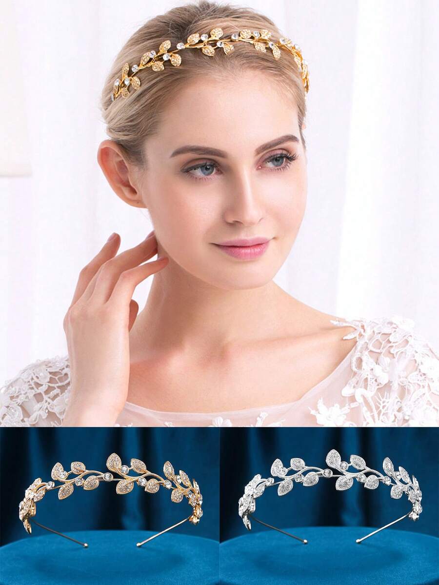 1件优雅精致的皇冠公主发箍装饰发饰,适合休闲、婚礼、派对、时尚皇冠发夹、节日、生日等场合 - 054頭箍 - 查看 1