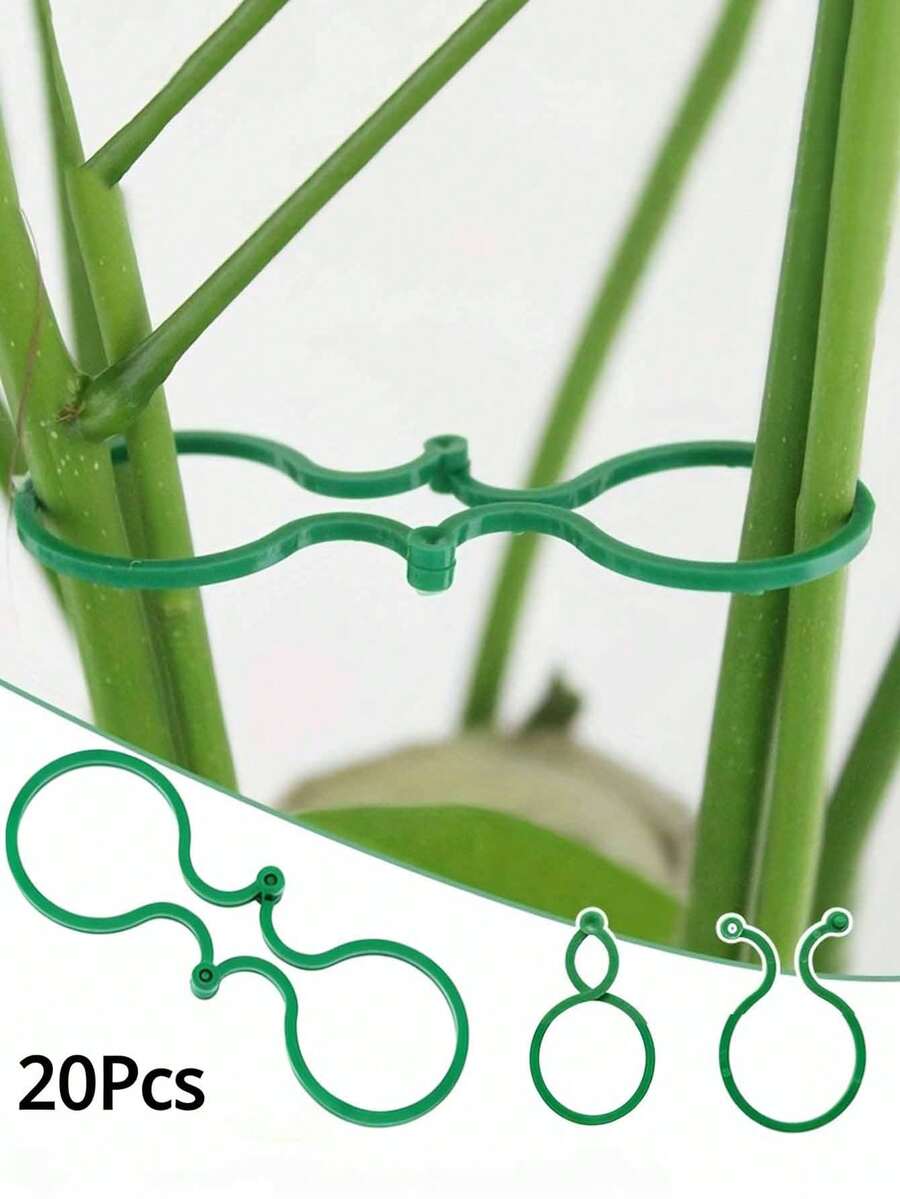 100 chiếc kẹp nhựa cố định dây leo - Dụng cụ hỗ trợ giá đỡ cây cà chua trong vườn với vòng khóa. - Một kích thước phù hợp với tất cả - Xem 1