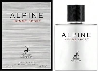  Alpine Homme Sport Eau De Parfum 100ml By Maison Alhambra – Luxury Fresh Sporty Perfume Spray Long Lasting Fragrance