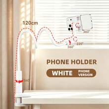 Giá đỡ điện thoại để giường kiểu dáng thoải mái, có thể điều chỉnh, xoay 360°, dùng cho máy tính bảng, chắc chắn và dễ điều chỉnh bằng nút bấm. - Nhiều màu - Xem 8