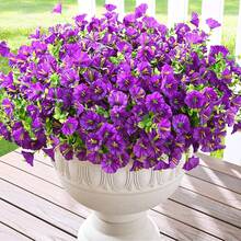 1 Piece Artificial Colorful Eucalyptus Plant, Suitable For Spring/Summer Outdoor Decor, Lifelike Silk-Like Material, UV-Resistant, Can Be Used For Outdoor Home, Porch, Patio, Window, Yard Decoration, Applicable For Home Garden, Porch, Outdoor Decor, Garden Decoration. - Purple - View 1