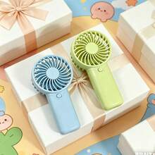 1个电池供电迷你手持风扇，1档风速，派对礼品，便携式，适合夏季户外使用，迷你口袋风扇，适合作为礼物，户外旅行，海滩，居家，办公室（不含电池） - 彩色 - 查看 24