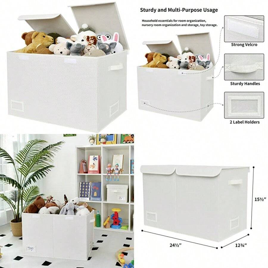 GRANNY SAYS Organizador Juguetes Pack de 1 Caja Juguetes Blanco Crema - Blanco crema - Ver 1