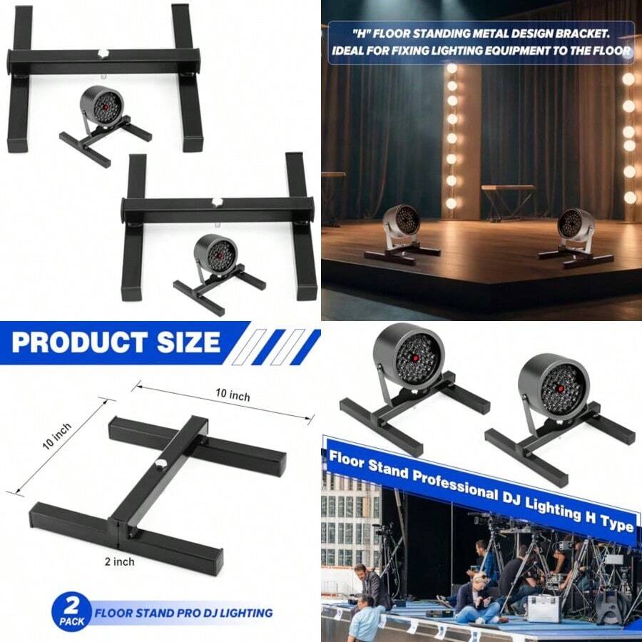 Tandefio - Soporte de soporte de montaje de luz LED para soporte de piso para DJ profesional - como en la imagen - Ver 1