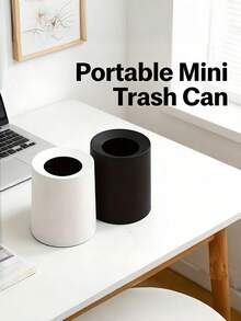 Minimalist Solid Color Trash Can, Daily Essential - Multicolor - View 5