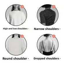 1/2/3 Pairs Elegant Invisible Silicone Shoulder Pads, Rectangular Shoulder Pads, Fake Shoulder Pads, Non-Slip Shoulder Pads, Narrow Shoulder Pads, Unisex Silicone Shoulder Pads, Anti-Slip, Self-Adhesive, Transparent Silicone, Suitable For Men And Women Sloping Shoulders, High And Low Collar Suits, T-Shirts - Multicolor - View 12