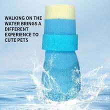 Waterproof Anti-Slip Dog Socks Shoes, Adjustable Pet Boots For Rainy Days - Multicolor - View 6