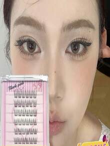 Mi giả kiểu hoạt hình, mi giả nhọn, mi nối đơn cong chữ C, mi giả anime cong với dải mỏng, mi giả cosplay tự làm tại nhà. - Xem 1