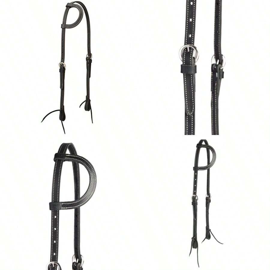 Weaver Leather Latigo - Cabecera de Cuero Negro - Oreja deslizante - Ver 1