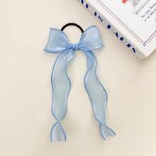 9pcs Women's High-End Pearl Satin Bow Ribbon Hair Ties, Sweet Elegant High Ponytail Scrunchies, Fairy Ribbon Bow Hair Bands, Suitable For Daily Use - Multicolor - View 13