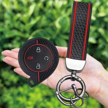 Ốp điều khiển từ xa bằng silicon kiểu mới cho xe hơi Great Wall Mountains Seas POER Truck GWM P Series Pickup GWM Alpha Case Keychain - đen - Xem 2