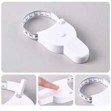 Automatic Retractable Portable Self-Measuring Tape, Professional Expandable Waist Measurement Tape, Soft Leather Fitness Home Measuring Tape, Double-Sided Inch & Metric Three-Dimensional Auto Lock Measuring Tape, One-Button Precise Measurement Tool - White - View 6