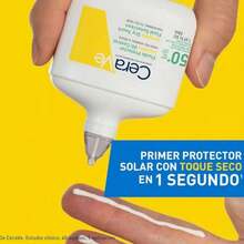 CeraVe Protector Solar Oil Control FPS50 50ml Facial Piel Mixta Grasa Control Brillo Acabado Mate Invisible Ceramidas Uso Diario - transparente - Ver 3