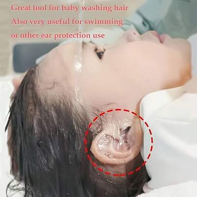 20/40/100-Piece Pack Of Waterproof Ear Covers For Baby Bathing, Baby Bath Ear Protectors, Children's Waterproof Ear Covers For Bathing.