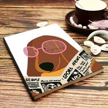 Kawaii Dachshund Dog A5 Hardcover Notebook - Black - View 5